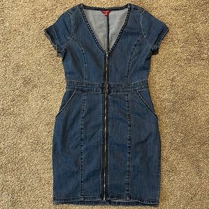 Guess v-neck denim dress.